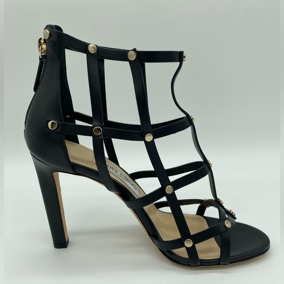 Jimmy Choo Tina Studded Cage Sandals EU 38 - Picture 1 of 9